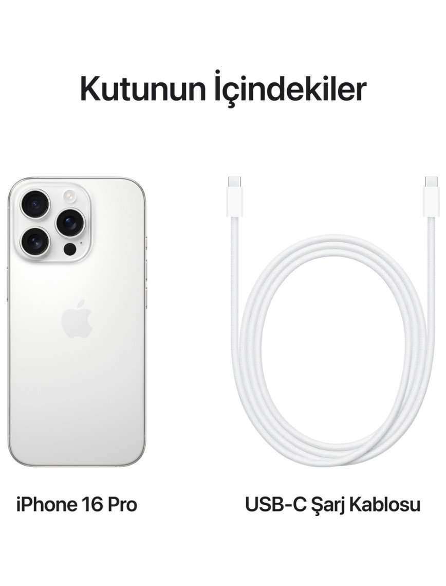 iPhone 16 Pro 256GB Beyaz iPhone 16 Pro 256GB Beyaz
