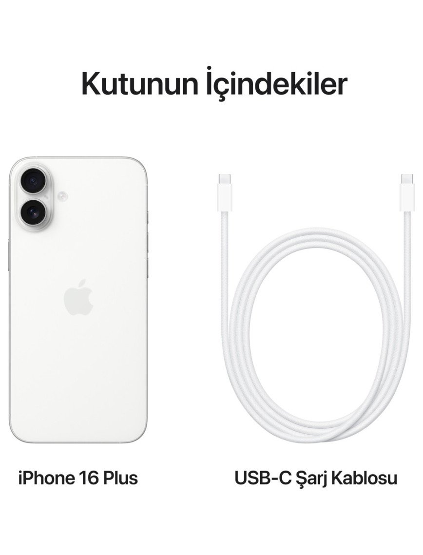 iPhone 16 Plus 128GB Beyaz iPhone 16 Plus 128GB Beyaz