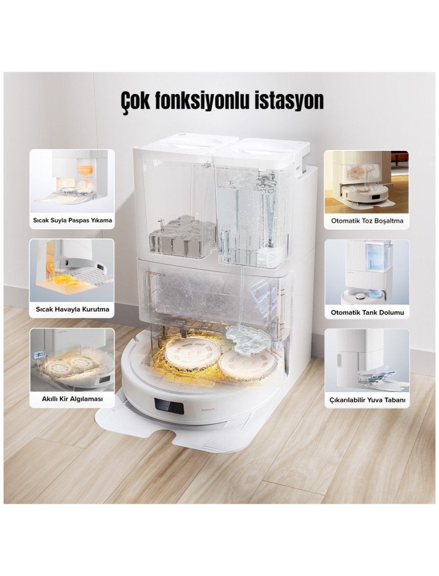 Roborock Qrevo MaxV Akıllı Robot Süpürge Beyaz Roborock Qrevo MaxV Akıllı Robot Süpürge Beyaz