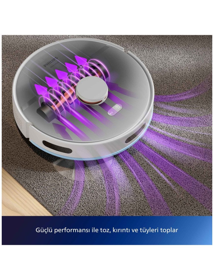 Philips XU2100/20 2000 Serisi Islak Kuru Moplu İstasyonlu Robot Süpürge, HomeRun Uygulaması, LDS Radar Navigasyon, Beyaz, Philips XU2100/20 2000 Serisi Islak Kuru Moplu İstasyonlu Robot Süpürge, HomeRun Uygulaması, LDS Radar Navigasyon, Beyaz,