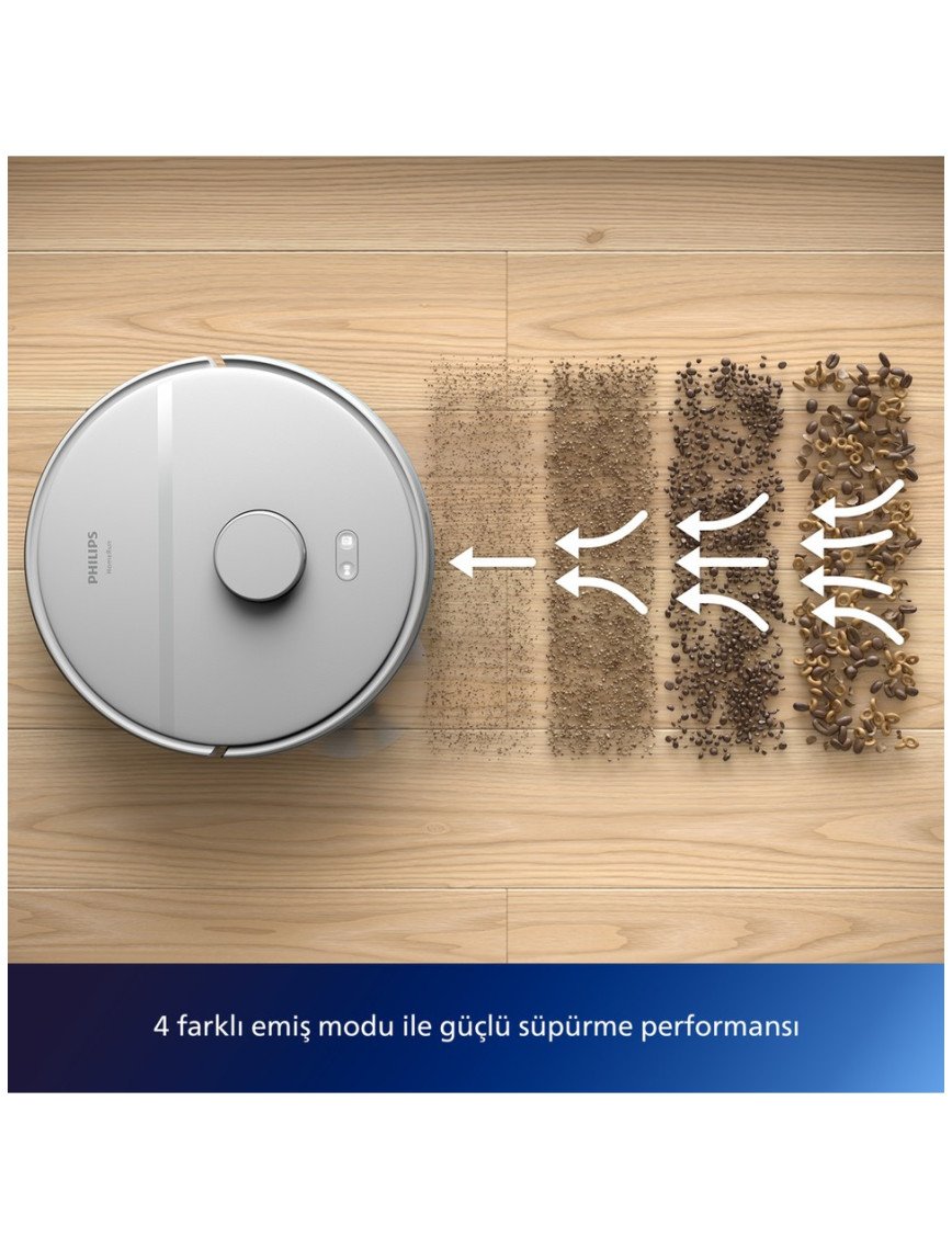 Philips XU2100/20 2000 Serisi Islak Kuru Moplu İstasyonlu Robot Süpürge, HomeRun Uygulaması, LDS Radar Navigasyon, Beyaz, Philips XU2100/20 2000 Serisi Islak Kuru Moplu İstasyonlu Robot Süpürge, HomeRun Uygulaması, LDS Radar Navigasyon, Beyaz,