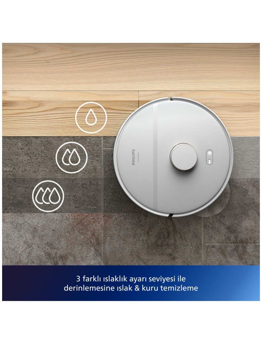 Philips XU2100/20 2000 Serisi Islak Kuru Moplu İstasyonlu Robot Süpürge, HomeRun Uygulaması, LDS Radar Navigasyon, Beyaz, Philips XU2100/20 2000 Serisi Islak Kuru Moplu İstasyonlu Robot Süpürge, HomeRun Uygulaması, LDS Radar Navigasyon, Beyaz,