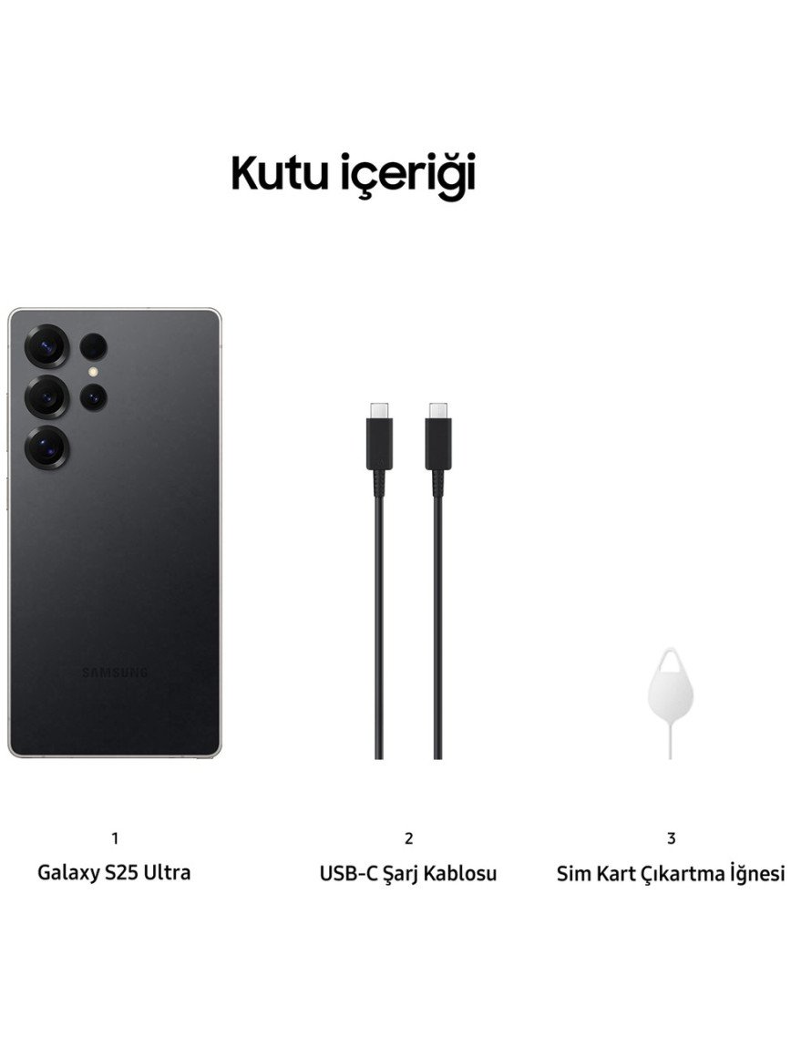 Samsung Galaxy S25 Ultra 512 GB 12 GB Ram (Samsung Türkiye Garantili) Siyah Titanyum Samsung Galaxy S25 Ultra 512 GB 12 GB Ram (Samsung Türkiye Garantili) Siyah Titanyum