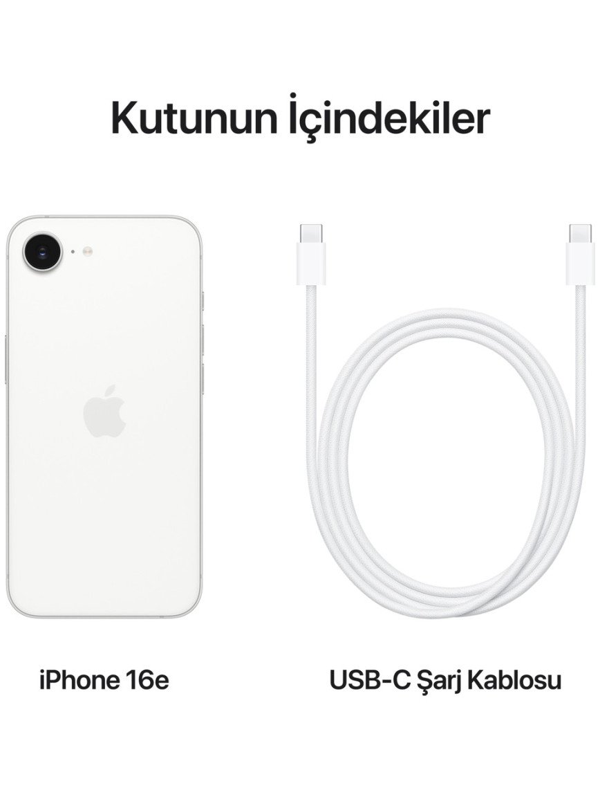 Apple iPhone 16e 128GB Beyaz Apple iPhone 16e 128GB Beyaz