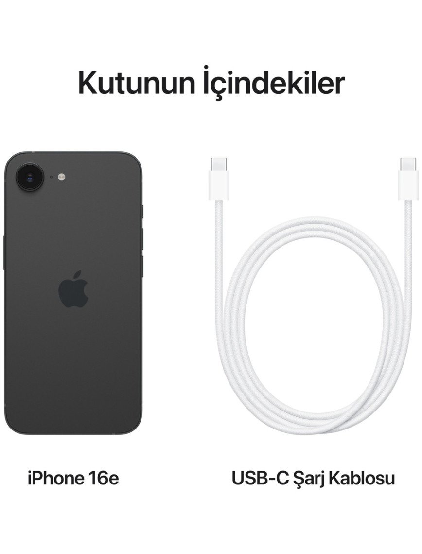 Apple iPhone 16e 128GB Siyah Apple iPhone 16e 128GB Siyah