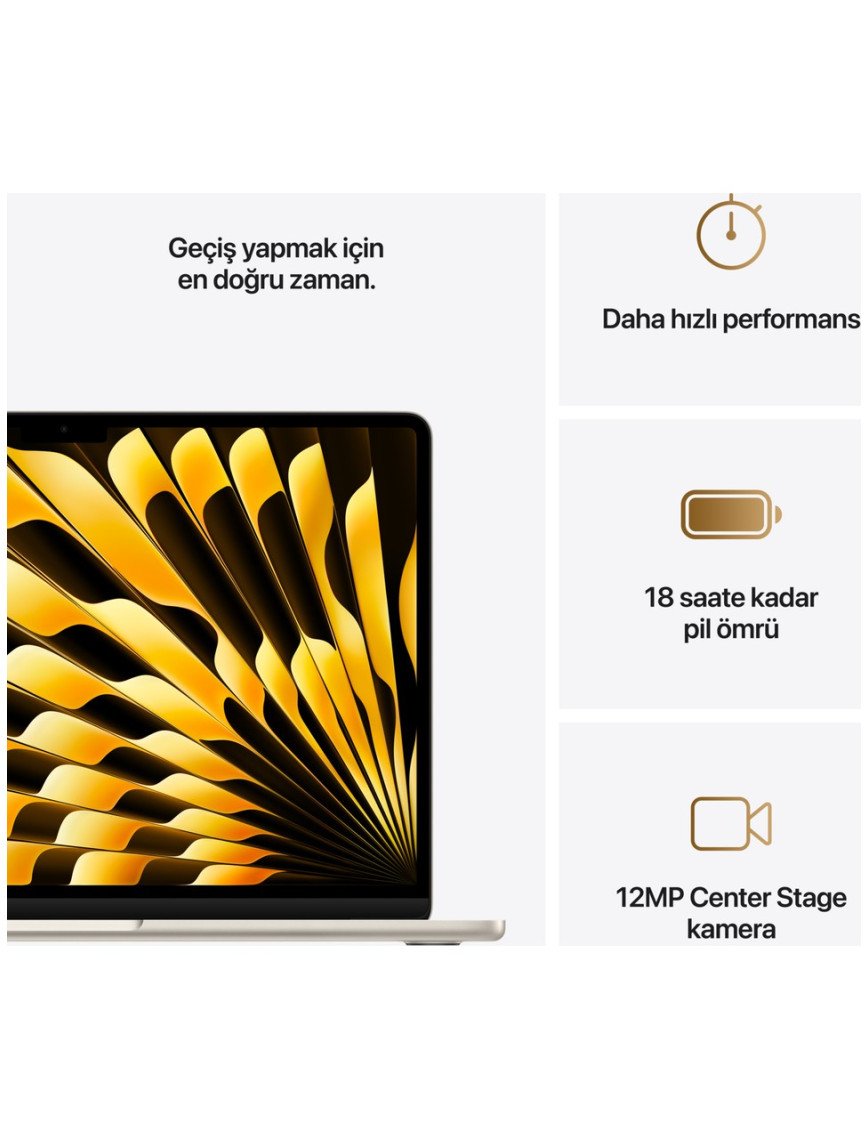 Apple MacBook Air M4 24GB 512GB SSD macOS 13" Taşınabilir Bilgisayar Yıldız Işığı MC6A4TU/A Apple MacBook Air M4 24GB 512GB SSD macOS 13" Taşınabilir Bilgisayar Yıldız Işığı MC6A4TU/A