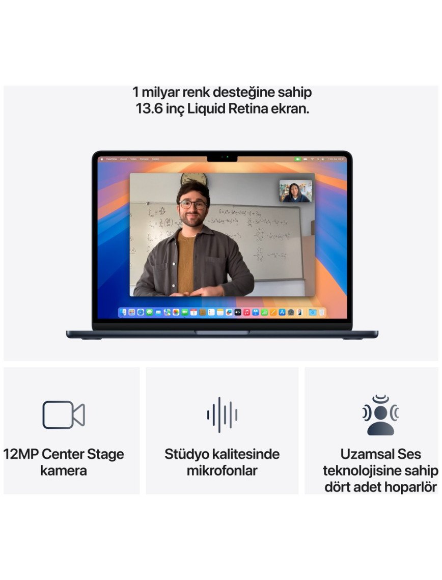Apple MacBook Air M4 16GB 512GB SSD macOS 13" Taşınabilir Bilgisayar Gece Yarısı MW133TU/A Apple MacBook Air M4 16GB 512GB SSD macOS 13" Taşınabilir Bilgisayar Gece Yarısı MW133TU/A