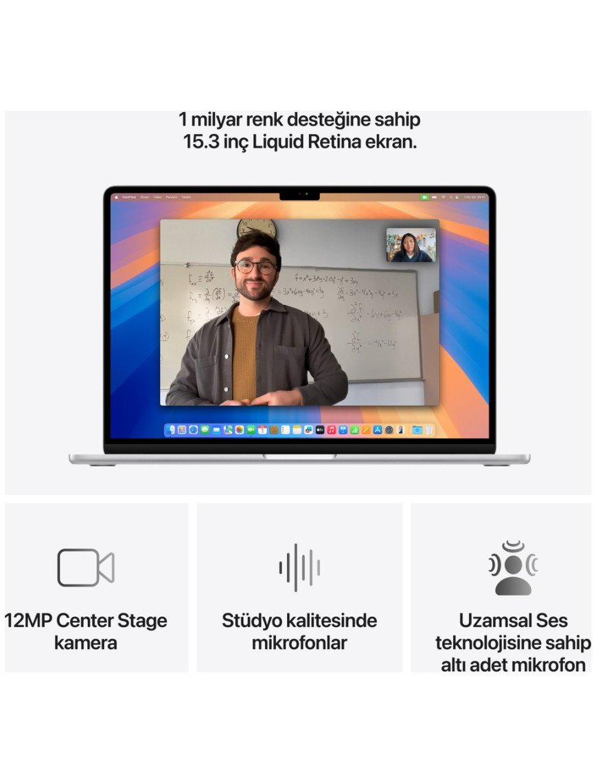 Apple MacBook Air M4 16GB 256GB SSD macOS 15" Taşınabilir Bilgisayar Gümüş MW1G3TU/A Apple MacBook Air M4 16GB 256GB SSD macOS 15" Taşınabilir Bilgisayar Gümüş MW1G3TU/A