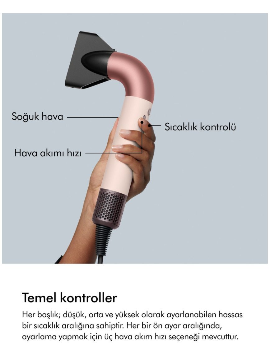 Dyson Supersonic R™ Saç Kurutma Makinesi Düz+Dalgalı (Ceramic Pink) Dyson Supersonic R™ Saç Kurutma Makinesi Düz+Dalgalı (Ceramic Pink)