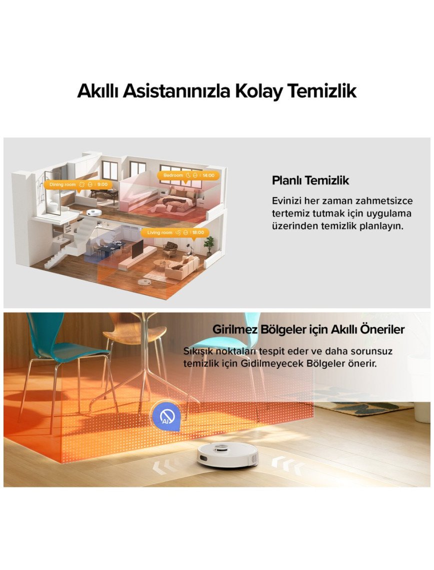 Roborock Q8 Plus Akıllı Robot Robot Süpürge - Beyaz Roborock Q8 Plus Akıllı Robot Robot Süpürge - Beyaz